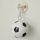 Waterproof Football Keychain Poncho Disposable Long Raincoat Bag Pendant for Travel Camping Emergency