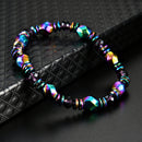 Ethnic Black Gallstone Hand-woven Bracelet Retro Colored Beaded Bracelet Unisex