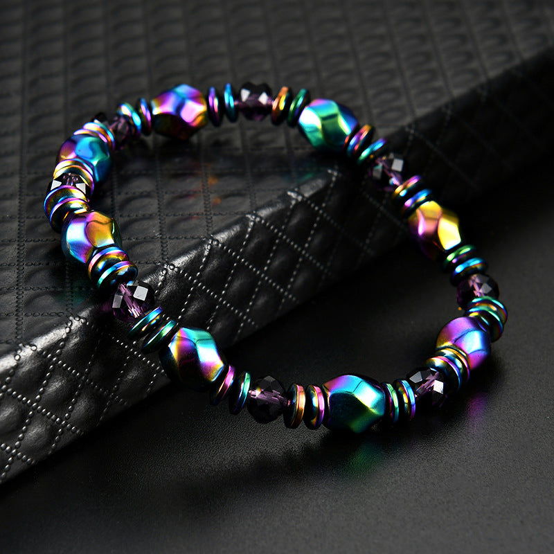 Ethnic Black Gallstone Hand-woven Bracelet Retro Colored Beaded Bracelet Unisex