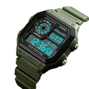 SKMEI 1299 Countdown Alarm Stainless Steel Waterproof Digital Watch