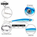 SeaKnight SK302 1PC 21g 65mm Jigging Fishing Lure Metal Sinking Spoon Fishing Baits 3D Eyes