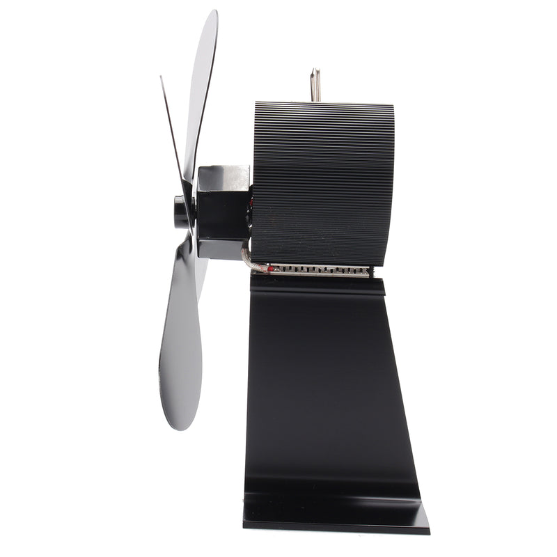 4 Blades Heat Powered Stove Fan For Ultra Quiet Log Wood Burner Fireplace Home Eco Fan