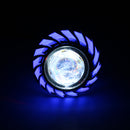 Double Color Round 8000K 30W High/Low Beam LED Headlights For Motorcycle Angel Eyes Devil Eye Light