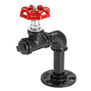 Urban Industrial Style Iron Water Pipe Effect Wooden Wall Shelf Coat Hooks Rack