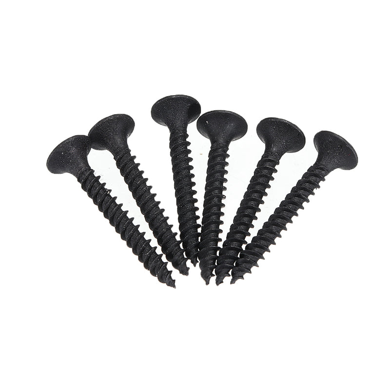Suleve M3.5CP4 700Pcs M3.5 Cross Black Recessed Flat Head Self Tapping Ash Phosphorus Drywall Metric Threaded Wood Screw Nail Bolt