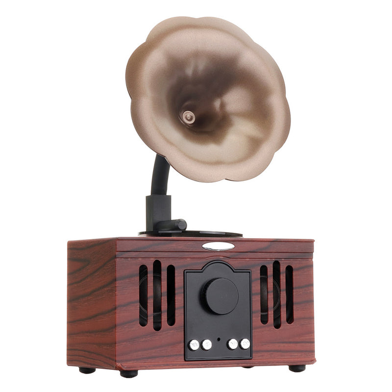 Portable Gramophone Shape Wireless bluetooth Speaker Support TF card AUX U-Disk