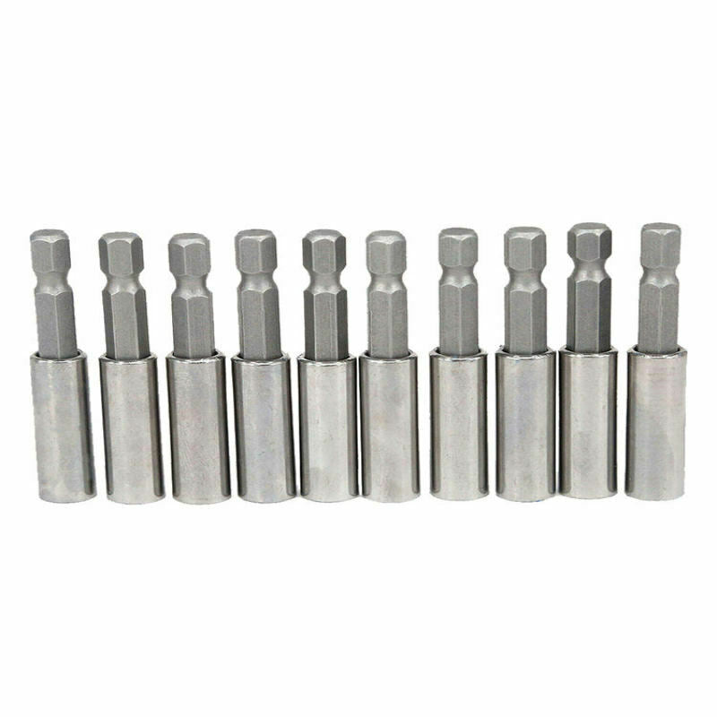 10pcs Socket Drill Bit Holder Hex Shank Magnetic Extension for Screwdriver