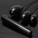 3pcs Black Obsidian Kegel Exercise Manual Massager Egg 1pc 100mm Muscle Tightening Stick