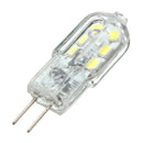 10PCS G4 2W 2835 Non-dimmable Cool White Transparent 12 LED Light Bulb for Indoor DC12V