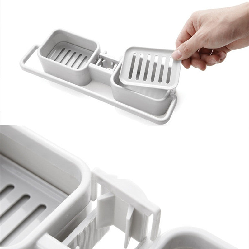 Plastic Sink Tap Faucet Storage Holder Rack Bathroom Kitchen Sponge Shelf Drain Shelf