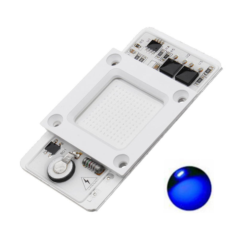 LUSTREON 50W Blue/Red/Green Light Non-drive Thunder Protection COB LED Chip for DIY Grow Light