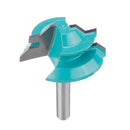 Drillpro 1/4 Inch Shank 45 Degree Lock Miter Router Bit 1-1/2 Inch Cutting Diameter Tenon Woodworking Cutter