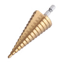 Drillpro 4-32mm Titanuim Coated HSS Step Drill Bit with Automatic Center Pin Punch
