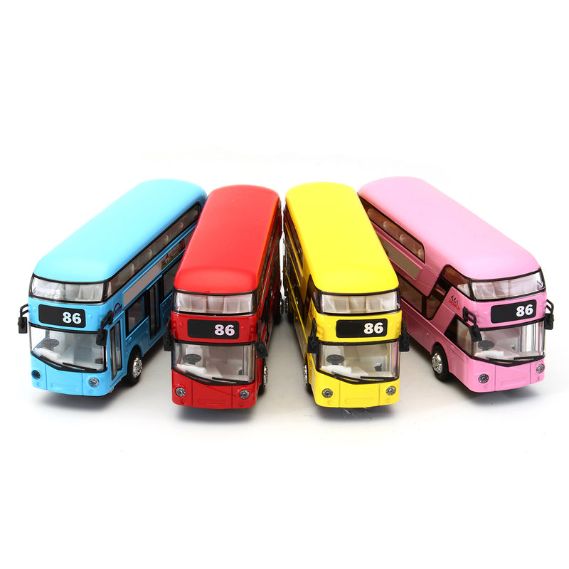 Double Decker Sightseeing Tour Bus 1:50 Model Kids Toys Car With Light