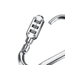 3 Digit Combination Motorcycle Helmet Lock Bicycle Bag Suitcase Padlock Carabiner Security Alloy Locks