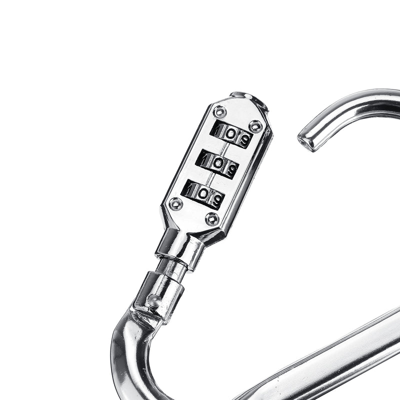 3 Digit Combination Motorcycle Helmet Lock Bicycle Bag Suitcase Padlock Carabiner Security Alloy Locks