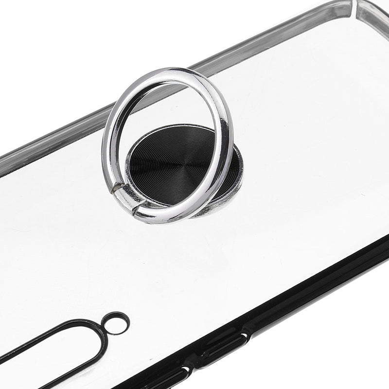 Bakeey Plating Transparent Ultra-thin with Finger Ring Holder Shockproof PC Protective Case for Xiaomi Mi9 Mi 9 Lite / Xiaomi Mi CC9