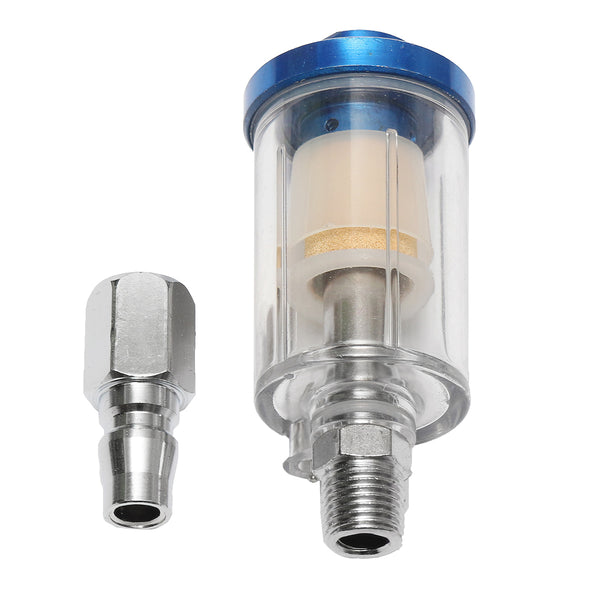 2Pcs 1/4" In-line Air Oil Water Separator Filter Kit for Spray Air Compressor Tool