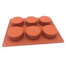 6 Even Cylindrical (large) Cake Mold Handmade Soap Mold Chocolate Biscuit Silicone Mold