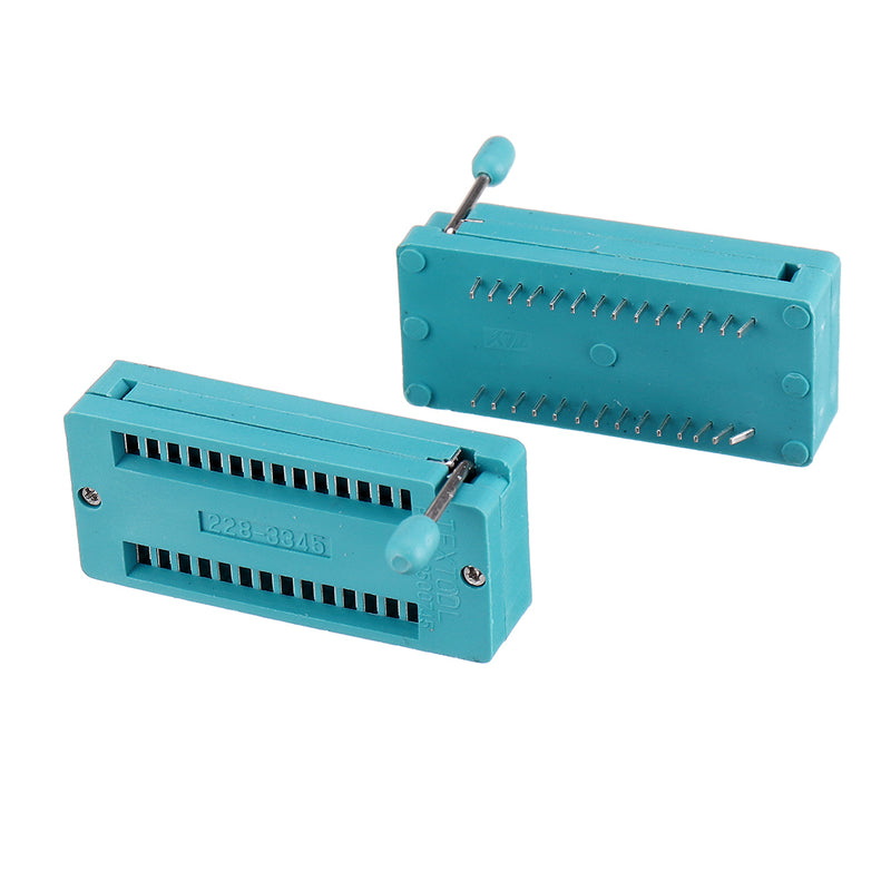 2pcs IC Lock Seat Zif Socket Test Universal zif Sockets 28Pin Wide