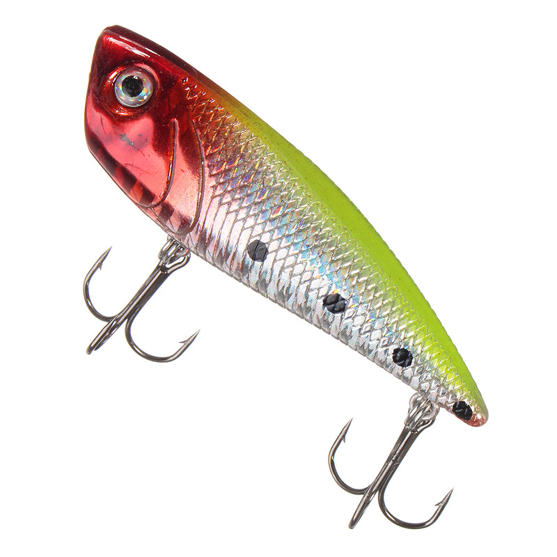 ZANLURE 7cm Topwater Popper Freshwater Floating Fishing Lure Bass Bait Tackle Crankbait