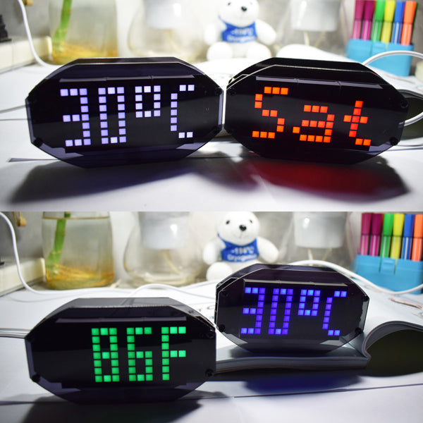 Geekcreit DIY Black Mirror LED Matrix Desktop Alarm Clock Kit