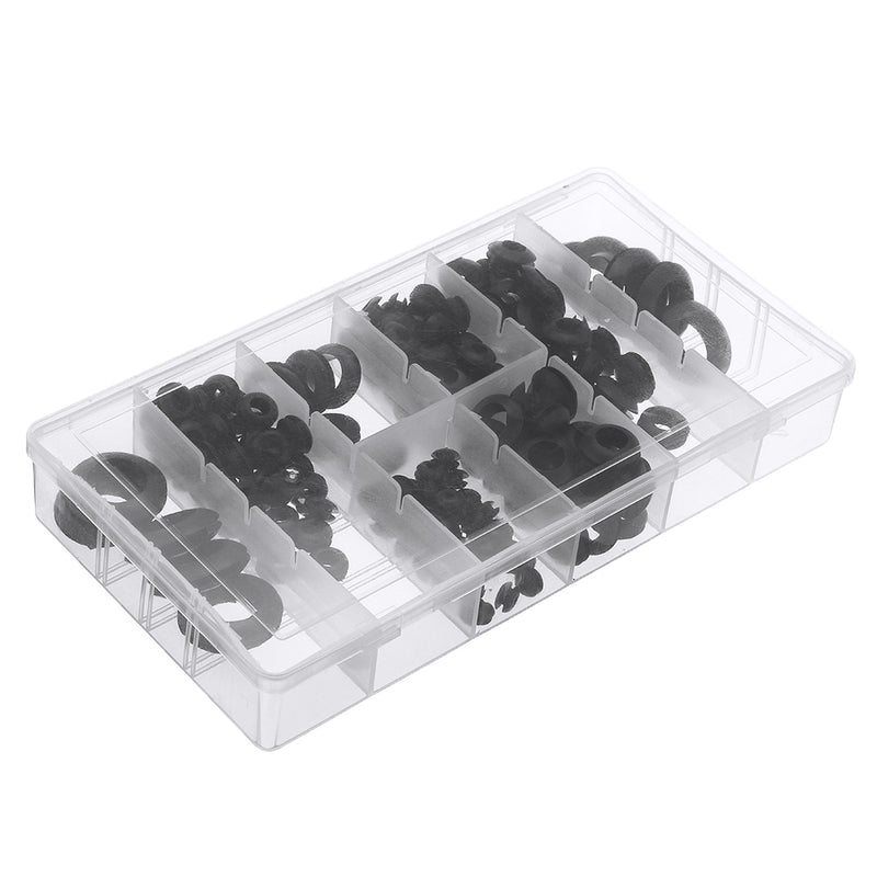 Suleve MXRW5 180Pcs Rubber O Ring Washer Grommets Ring Anti-slip Gasket Seal Assortment Set