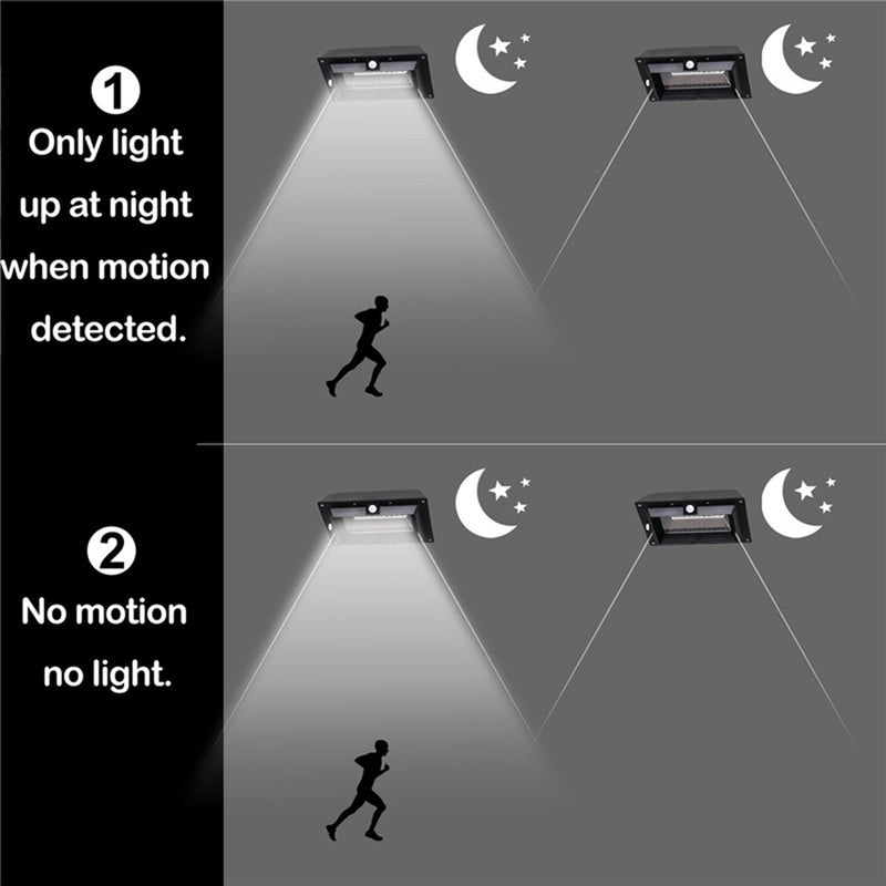 Solar 30 LED PIR Motion Sensor Outdoor Yard Gutter Garden Wall Light Waterproof Security Lamp