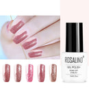 8 Colors Rose Gold Nail Gel Polish Glitter Soak-off UV Gel Varnish Nail Art Long-Lasting