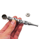 New Metal Water Pipes Silver four-piece Personality Pipe with Cap