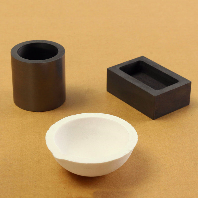 16OZ Gold Graphite Crucible Cup Tongs 1 Melting Bowl Ingot Mold Casting Tools