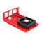 Red and White ABS Case With DC 5V 4010 Fan Protective Shell for Raspberry Pi 4B Only