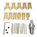 Drillpro 24pcs 6-25mm Alloy Ball Cutter Woodworking Drilling Wooden Beads Drill Rotary Bead Molding Tool