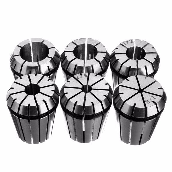 6pcs ER32 Spring Collet Set 1/8 Inch to 3/4 Inch Chuck Collet for CNC Milling Lathe Tool