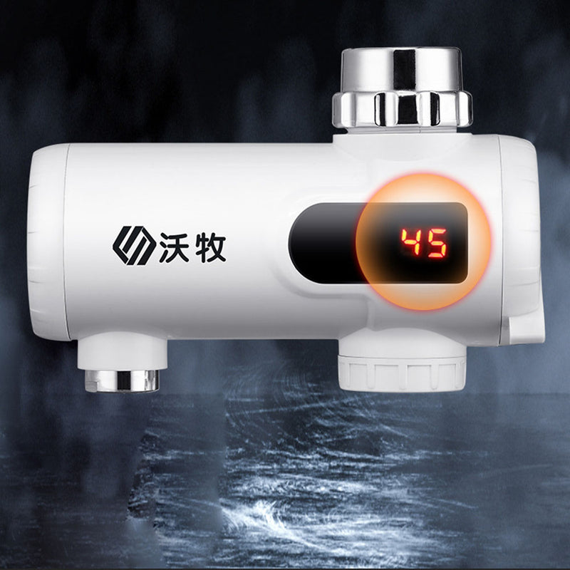 3000W 220V Electric Faucet Instant Hot Water Heater Kitchen Tankless Hot Cold Mixer Tap Temperature Display