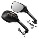 Motorcycle Rear View Mirrors With Signal LED For Suzuki GSXR600 GSXR750 GSXR1000 2005-2015