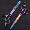 Y.F.M Stainless Steel Hair Scissors Hairdressing Cutting Hair Styling Tools Rainbow Color