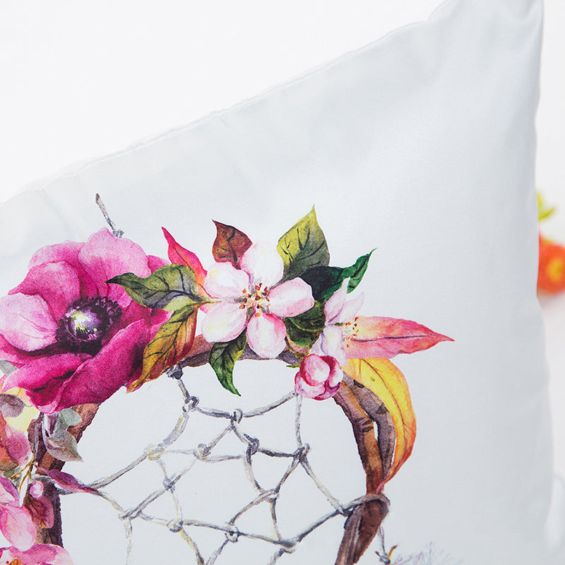 Satin Simulation Silk Dream Catcher Pillow Case Sofa Home Decor Cushion Cover