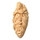 Boxwood Wood Carving Kwan-yin Statue Bodhisattva Sculpture Pendant