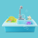 Children Plastic Simulation Electric Dishwasher Sink Pretend Play Kitchen Toys Kids Puzzle Early Education Toy