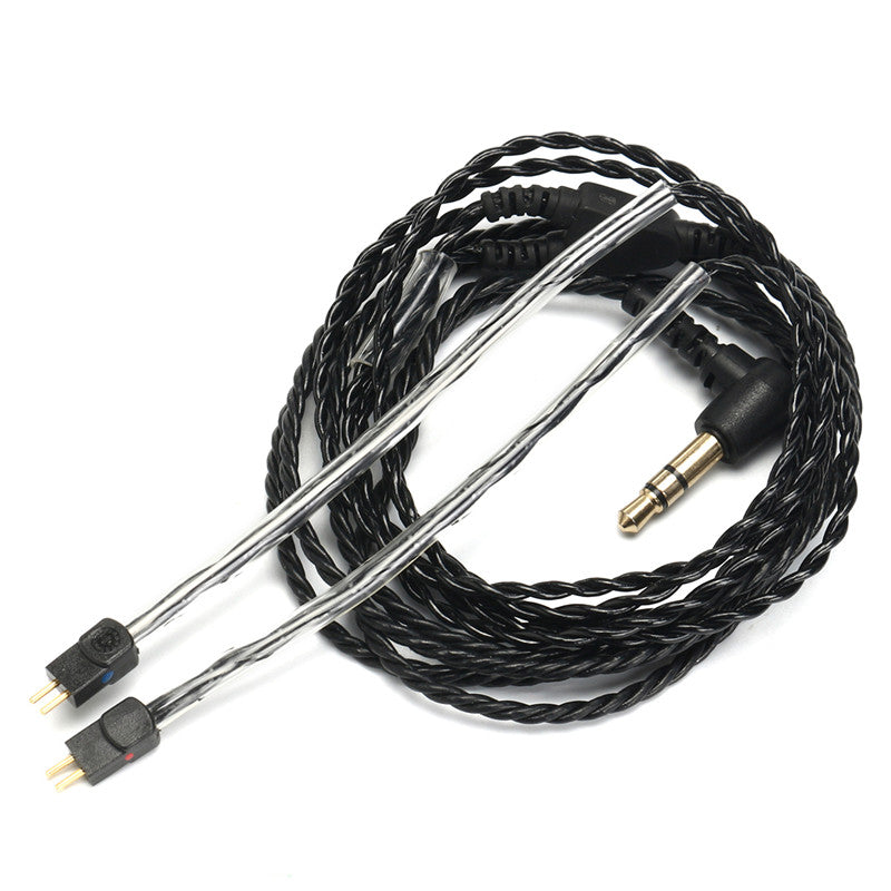 Black Replacement Earphone Cable 3.5mm Wire for Logitech UE18 JH13 Westone W4r UM3X 1964 A