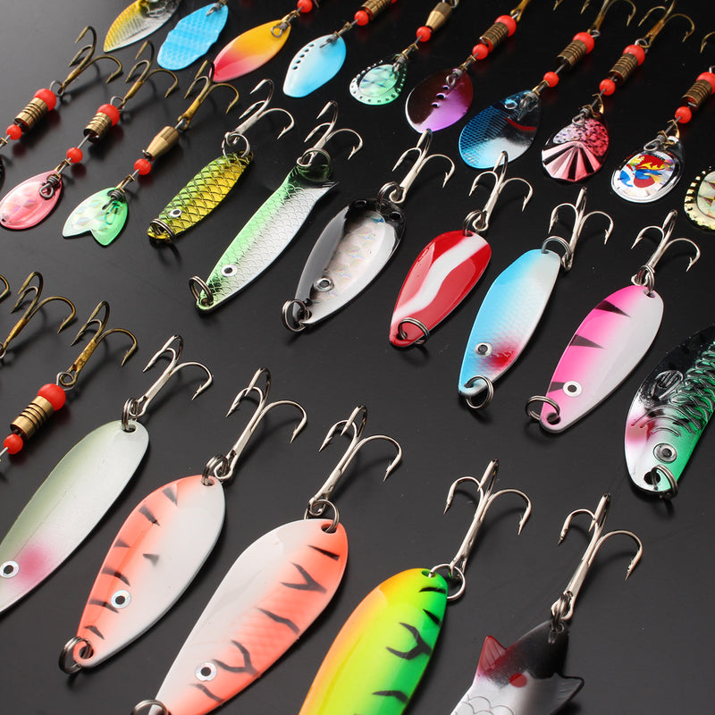 ZANLURE 30 Pcs 7cm-10cm Fishing Lure Rattle Fishing Baits Tackle Hook