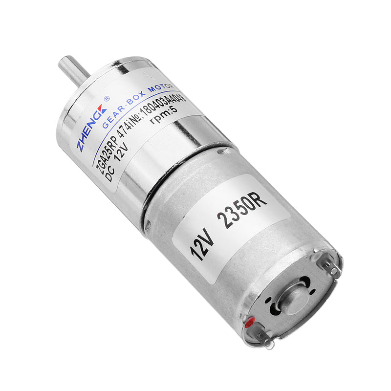 Zhengke ZGA25RP 12V 5RPM Reduction Motor DC Gear Motor