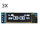 3Pcs 0.91 Inch White OLED Display Module 12832 LCD Screen IIC I2C Serial Port For
