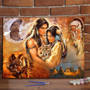 Aboriginal Indian Wolf Hawk 5D Diamond Paintings Embroidery Cross Stitch Home