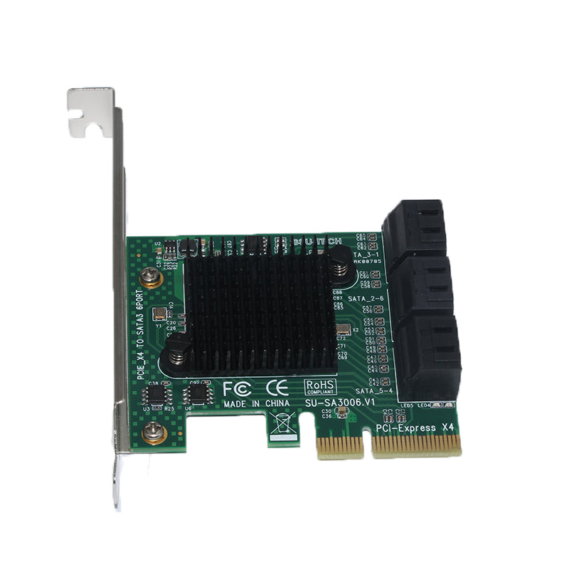 SSU SA3006 PCI - E to SATA 3.0 Expansion Card With Six - Port 6Gbps for Desktop Computer