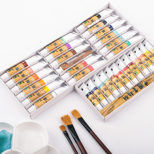 Marie's Chinese Painting Pigment 18/24/36 Colors Watercolor Paint Set Art Painting Drawing Pigments Profesional Art Painting Tools