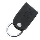 Quick Release Belt Clip Ring Holder Detachable Stainless Steel Black Leather Key Chain Keyring