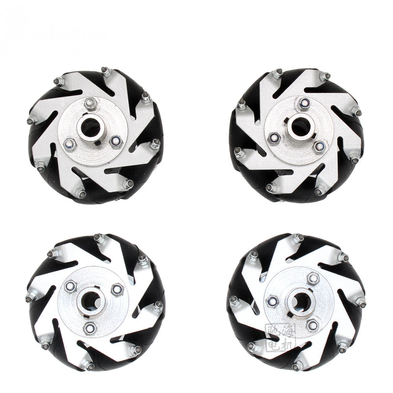 Chihai 4pcs 60mm Aluminium Mecanum Wheels Universal Wheels with 8mm Motor Shaft Coupling for Robot Car