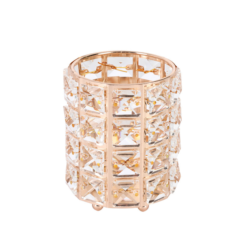 Crystal Makeup Brush Storage Bucket Pens Holder Desktop Case Cosmetic Organizer